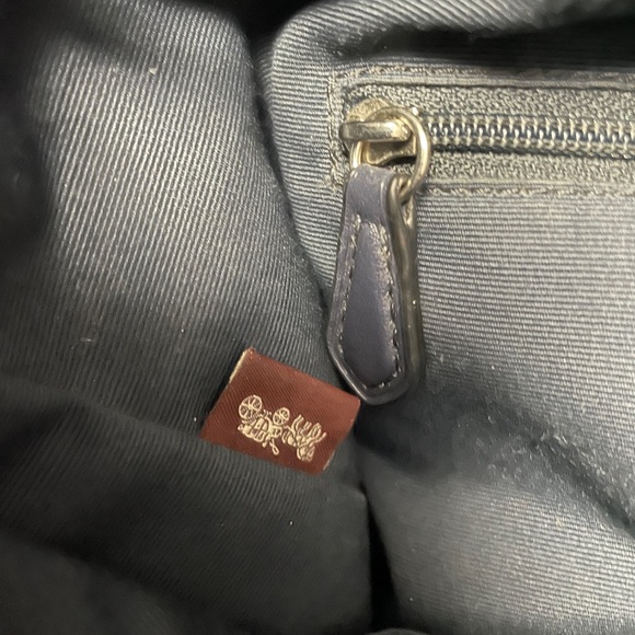 Coach Elle Backpack Metallic Midnight Blue - Picture 6 of 9